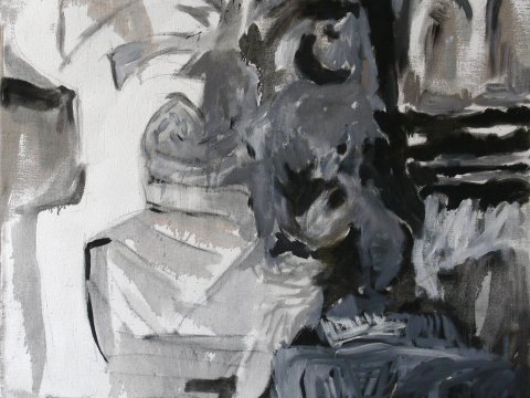 Jezero, zahrady v Edenu, olej na plátně, 120 x 145 cm, 2007